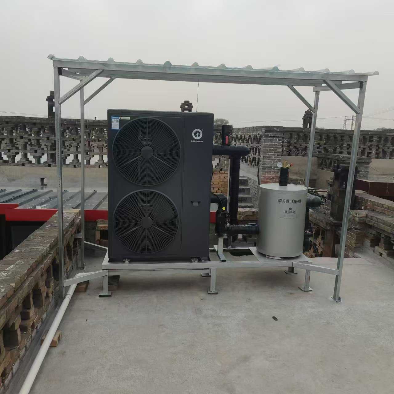 家用空气能采暖实景
