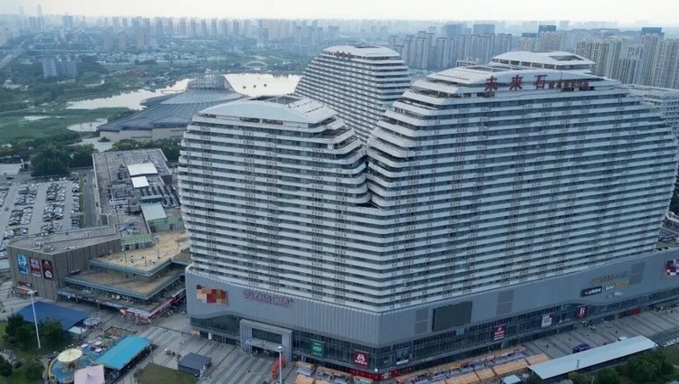 保定未来石万达广场商业综合体航拍全景